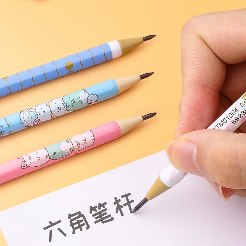 2.0 Mechanical Pencil Primary School Student Cartoon Cut-Free 01063 Tuanzi Family Biological Cute Thick Core Pencil Supplier - Image 5
